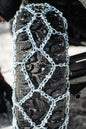 Sedona Diamond V-Bar Snow Chains for 32-inch tires, compatible with 10-14 and 10-15 wheel sizes, designed for tire traction.