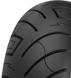 Shinko Cruiser HD Rear Tire 150/80B16 77H bias tire with tubeless design, shown mounted on a motorcycle wheel.