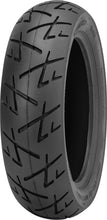 Load image into Gallery viewer, Shinko SR009 Raven rear motorcycle tire 120/70-12 M/C 51J TL with tread pattern, designed for motorcycle riding.