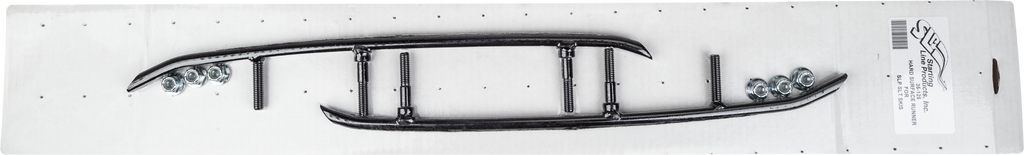 SLP Performance non-carbide ski runners, 13.5 inches long, with detailed edge design, designed for optimal snow grip and durability