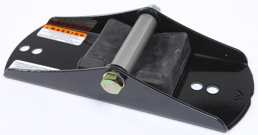 SLP Performance ski saddle for cats and Yam bikes in black, model 15-6532, shown on a bike with close-up view of the saddle.