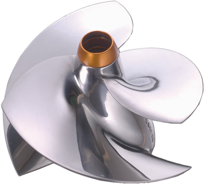 Solas SRZ-CD-15/21A drive impeller for Concord models, featuring a metal blade and plastic housing for marine propulsion.