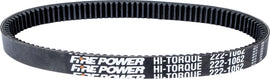 SP1 Hi-Torque belt, 43.63 inches long and 1.38 inches wide, designed for heavy-duty machinery, shown in the image.