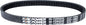 SP1 Hi-Torque belt, 43.63 inches long and 1.38 inches wide, designed for heavy-duty machinery, shown in the image.