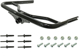 SP1 Body bumper and receiver hitch with polished finish, showing detailed design and mounting points on a white background.
