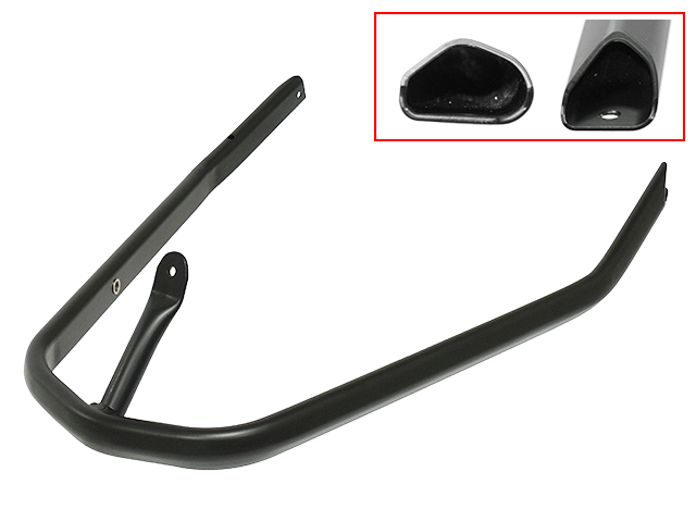 SP1 front bumper body part with polished finish, featuring mounting points and design details for vehicle enhancement.