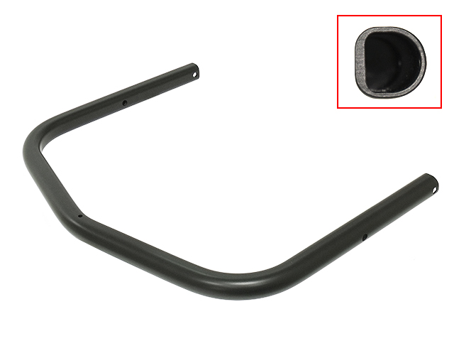 SP1 rear bumper body part, model 44-52040, showing the sleek black finish and mounting details for vehicle enhancement.