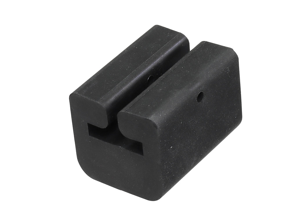 SP1 slide rail bumper for AC/YAM body, part number 54-41714, shown in a close-up view with metal components and mounting features.