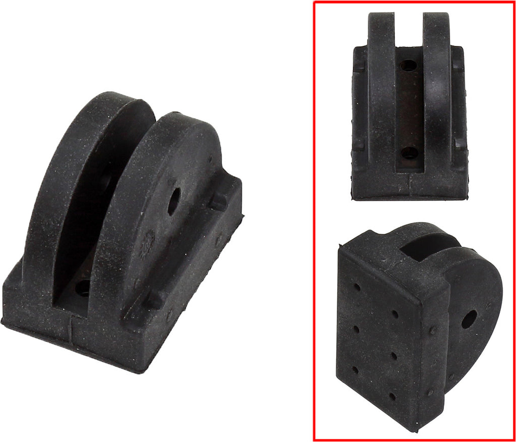 SP1 Slide Rail Bumper S-D 54-41776 mounted on vehicle body, showing its black protective design and installation details.