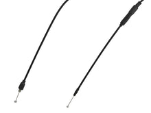 Load image into Gallery viewer, SP1 throttle cable 12-19710 for hydraulic control lines, showing the flexible cable with metal fittings on each end.