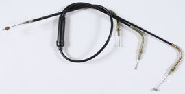 SP1 Throttle Cable for John Deere S/M 12-19171, hydraulic control line with black outer casing and metal fittings.