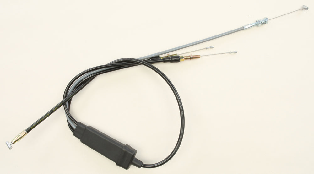 SP1 throttle cable, hydraulic control line, model 12-19608, with metal fittings and protective sheathing.