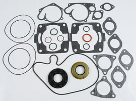 SP1 full gasket set Pol 123-12007 showing multiple engine gaskets and seals laid out for engine repair.