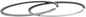 SP1 piston rings 54-741R4 from piston kits and components set, showing metal ring components with detailed grooves and finish.