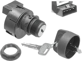 SP1 Ignition Switch S-D 27-01563, automotive switch with key, black plastic body, and metal contacts for vehicle ignition.
