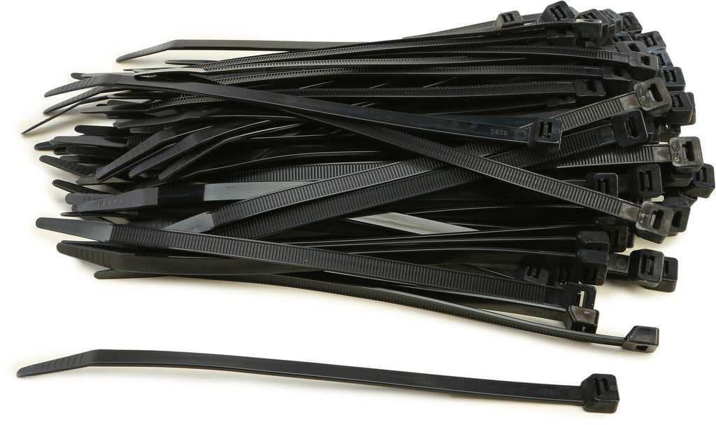 SP1 8-inch cable ties, 100-pack, durable plastic ties ideal for organizing cables and securing items in tools and DIY projects.