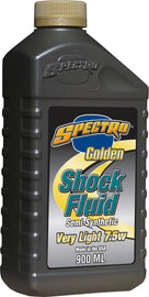 Spectro Golden Shock Very Light Oil 7.5W 900ml bottle, automotive engine oil, clear container showing the oil inside