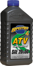 Spectro Premium ATV/UTV Snow Oil 4T 20W50 1L bottle with label, designed for high-performance small engine lubrication.
