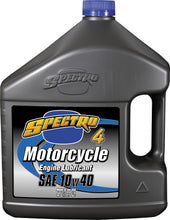 Load image into Gallery viewer, Spectro Premium M/C Petroleum 4T 10W40 motorcycle engine oil in a 4-liter container, designed for high-performance motorcycle engines.
