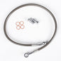 Streamline rear brake line for Honda, smoke finish, compatible with Honda models, showing flexible brake hose with fittings.