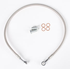 Streamline rear Polaris brake line showing metal fittings and flexible hose for Polaris standard models.