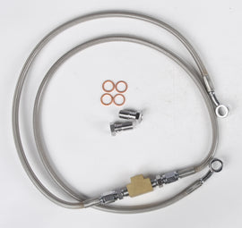 Streamline rear brake line for Yamaha 170-1333, showcasing the durable brake hose with fittings for motorcycle braking system.