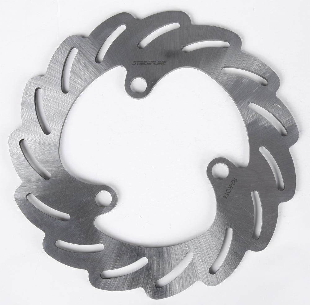 Streamline rear brake rotor 170-4144, shown in metallic finish, with vented design for enhanced braking performance.