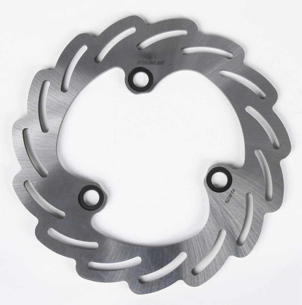 Streamline rear brake rotor 170-4149 with vented design and metallic finish, suitable for mountain or road bike braking systems.