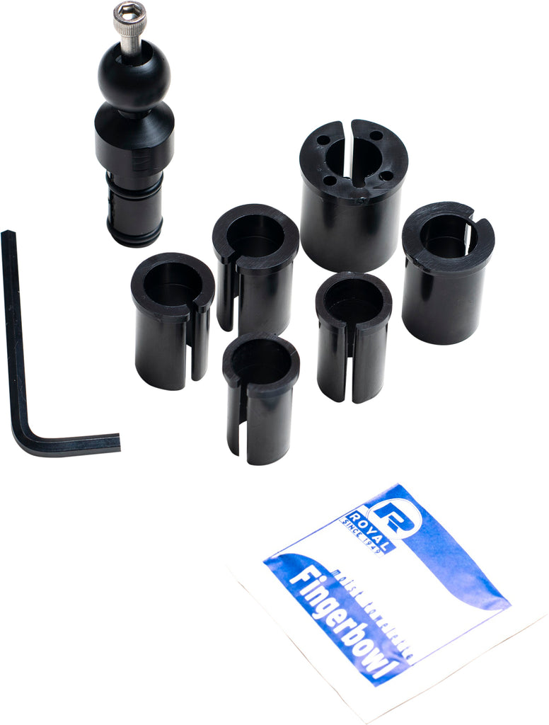 TechMount 5G stem mount bracket for 13-24mm bike stems, compatible with multiple sizes, installed on a bicycle stem.