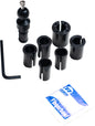 TechMount 5G stem mount bracket for 13-24mm bike stems, compatible with multiple sizes, installed on a bicycle stem.