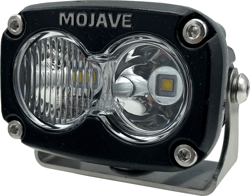 Tiger Lights Mojave 2x3 inch illumination light in black with clear lens, designed for durable outdoor or vehicle use.