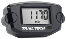Load image into Gallery viewer, Trail Tech TTO Tach Hour Meter in black, showing digital display and mounting hardware for motorcycle or ATV.