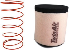 Twin Air Powerflow Kit air filter with spring for motorcycle, featuring durable filter material and easy installation.