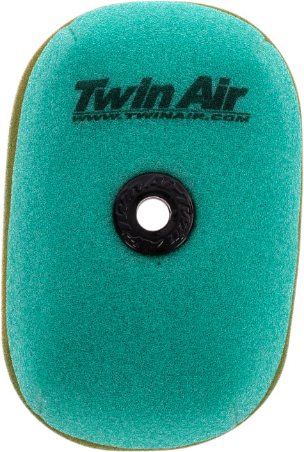 Twin Air pre-oiled air filter 715-0226X for motorcycle, showing clean filter element with brand markings