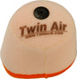 Twin Air pre-oiled air filter for motorcycles, showing the clean, durable filter material with branded logo and pre-oiled surface.