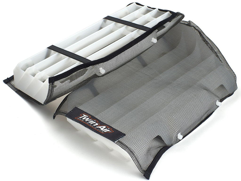 Twin Air Radiator Sleeve 716-5903 for engine, close-up of black rubber sleeve with Twin Air branding and textured surface.
