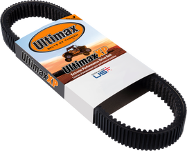 Ultimax XP drive belt 212-483, a durable replacement belt for lawn and garden equipment, with black rubber construction and tensioning components.