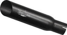 Load image into Gallery viewer, VooDoo Slip-On Yam Black exhaust for Yamaha R6 motorcycle, showing the sleek black metal design with branding details.