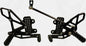 VORTEX rear set complete black motorcycle foot controls with 3-RS265K model number, showcasing foot pegs and control levers.