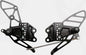 VORTEX rear set foot controls in black for Kawasaki, complete 3-RS405K motorcycle foot controls with adjustable levers.