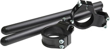 Load image into Gallery viewer, VORTEX Clip-Ons Handlebars in black, 41mm diameter, 7-degree angle for Honda, Kawasaki, Suzuki, Yamaha motorcycles.