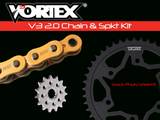 Sprocket/Chain Kit Stl/Stl 14/45t Sil Sx3 520-108l Gld