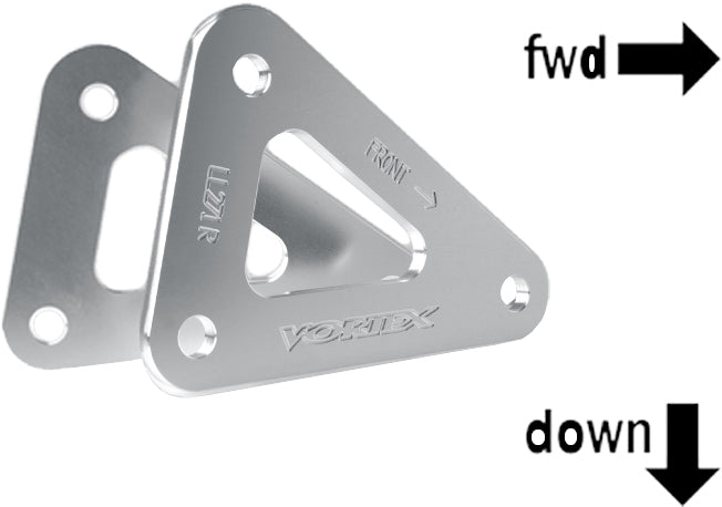 VORTEX suspension lowering link Hon 3-LL271, metal automotive part with black finish and adjustable design.