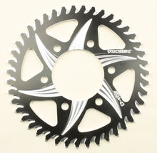 Load image into Gallery viewer, VORTEX Rear Cat5 Sprocket Aluminum 43t black for Kawasaki 520 chain, lightweight bike sprocket with gear teeth design