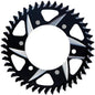 VORTEX rear 44-tooth aluminum sprocket for 530 chains, black finish, designed for Suz and Tri motorcycle models.