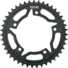 Load image into Gallery viewer, VORTEX steel rear sprocket 43T for 530 chain, black honed finish, durable motorcycle or dirt bike drivetrain component