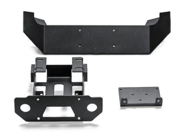 Warn front bumper winch mount bracket, compatible with Warn winches, designed for off-road vehicle front bumpers.