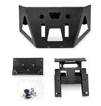 Charger l'image dans la galerie, Warn front bumper winch mount bracket for off-road vehicles, designed for secure attachment and durability.