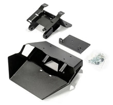 Charger l'image dans la galerie, Warn front bumper winch mount bracket for off-road vehicles, designed to securely attach a winch to the bumper.