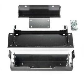 Warn front plow mounting kit brackets for snow plow installation, durable steel construction, compatible with Warn plow systems.